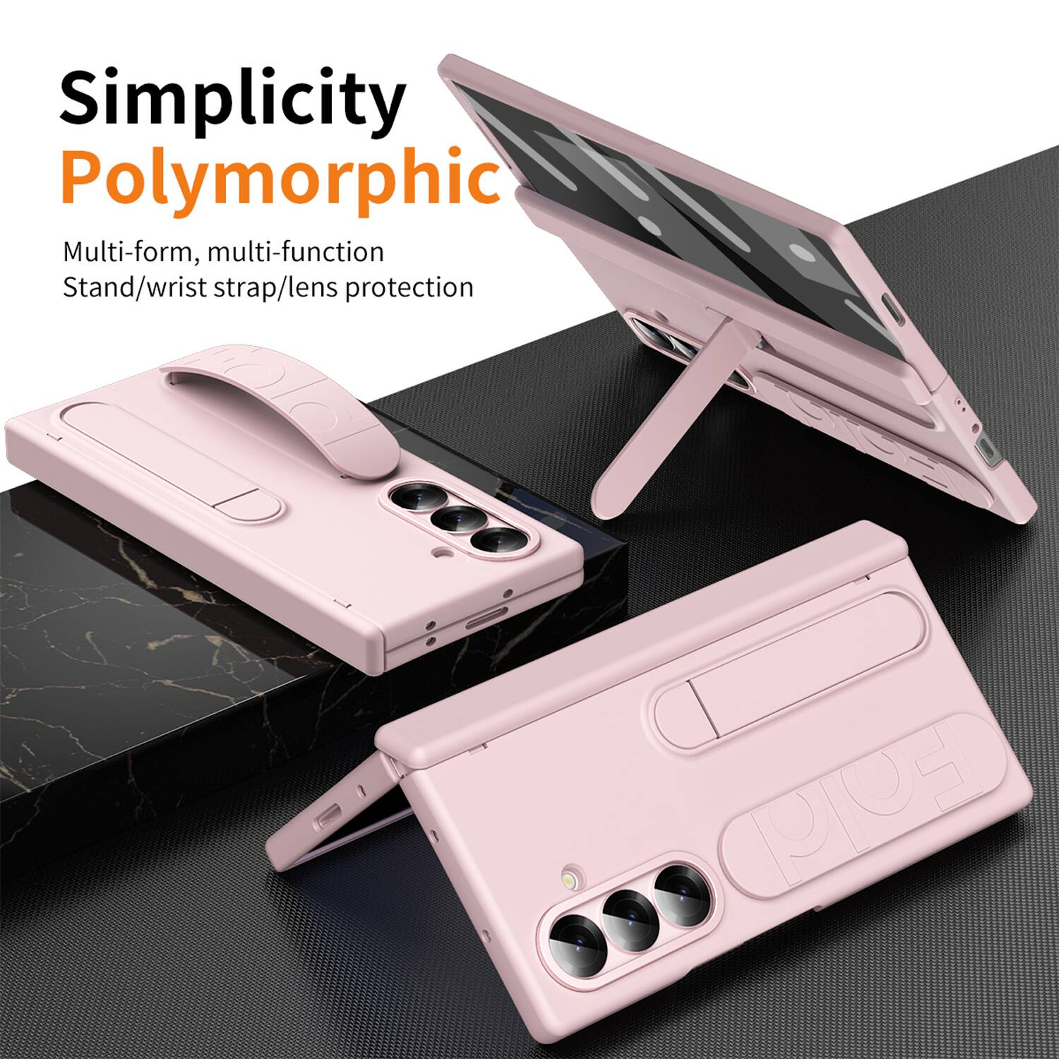 Simplicity Polymorphic  
Multi-form, multi-function  
Stand/wrist strap/lens protection