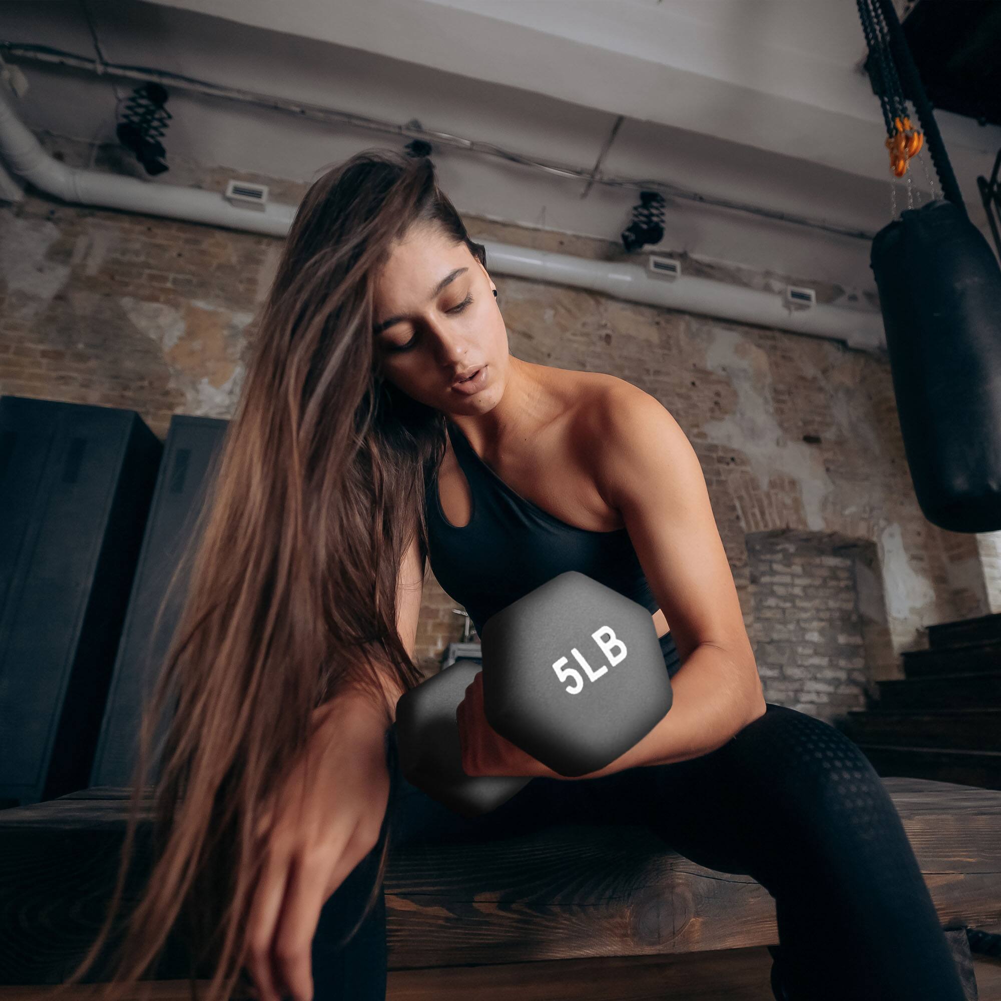 Alt View 4. BalanceFrom Fitness - BalanceFrom Fitness 76 Pound Neoprene Coated Dumbbell Set with Stand, Multicolor - Multicolor.