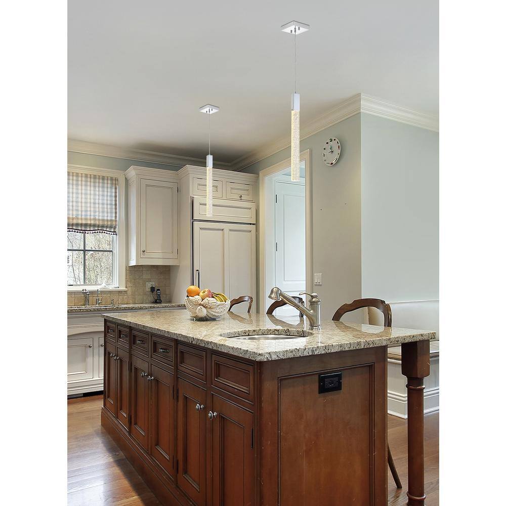Alt View 1. Elegant Lighting - Weston 1 light pendant in chrome - Chrome.