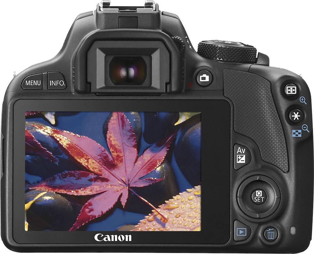 Back. Canon - EOS Rebel SL1 DSLR Camera with 18-55mm STM and 75-300mm III Lenses - Black.