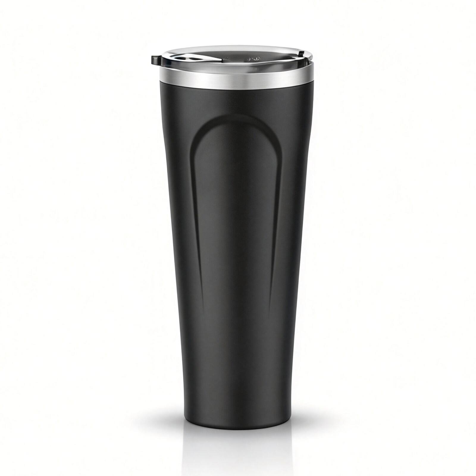 Front. Hover Heart - Stainless Steel Insulated Tumbler with Leak-Proof Lid, BPA-Free Travel Mug, Fits Most Cup Holders - Black.