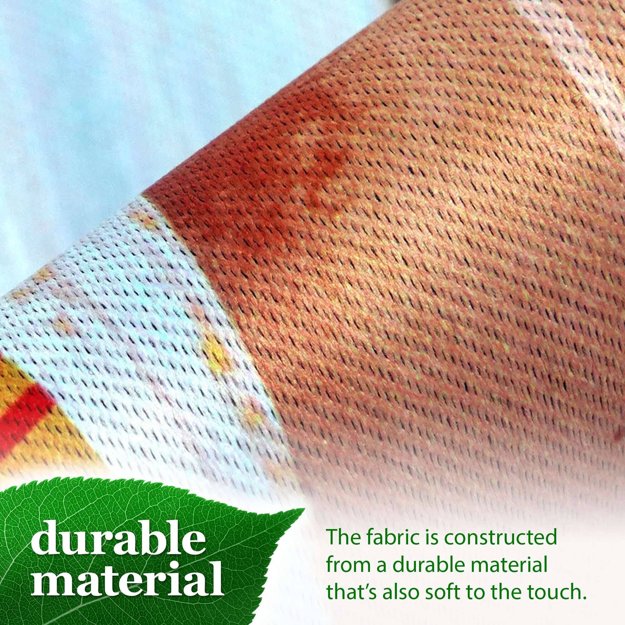 The fabric is constructed from a durable material that's also soft to the touch.