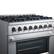 Alt View 9. Forno Appliances - 36 in. Wide 6 Burner Marco 5.36 Cu. Ft. Freestanding Dual Fuel Convection Range with Dual Ring Burner - Silver.