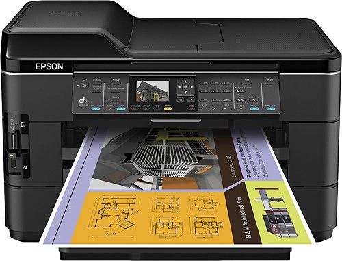  Epson - WorkForce WF-7520 Wide-Format Dual-Tray Network-Ready Wireless All-In-One Printer