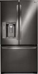 Front Zoom. LG - 24.1 Cu. Ft. French Door Refrigerator - Black stainless steel.