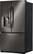 Left. LG - 24.1 Cu. Ft. French Door Refrigerator - Black stainless steel.