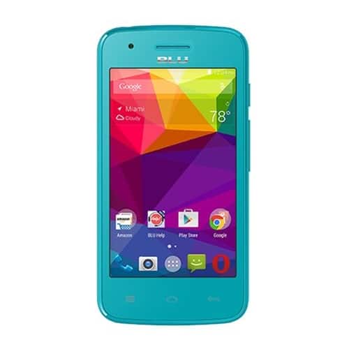 Front. BLU - Dash L with 4GB Memory Cell Phone (Unlocked) - Teal.