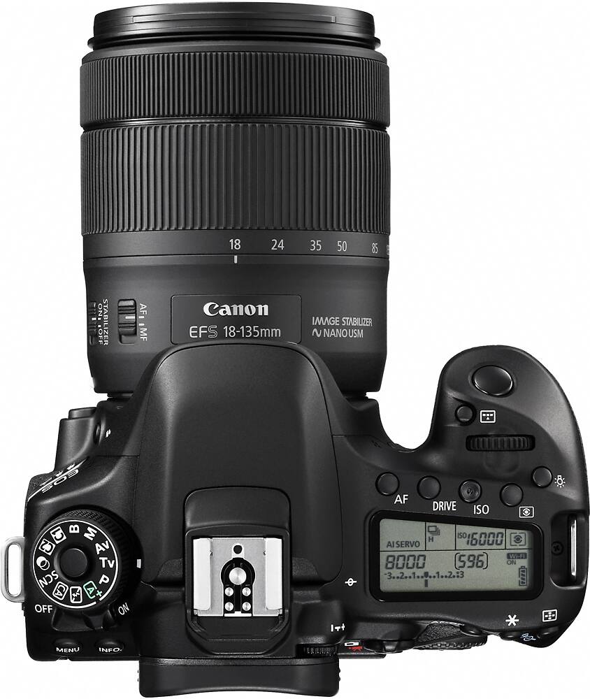 Canon EOS 80D DSLR Camera with 18 135mm IS USM Lens Black 1263C006 