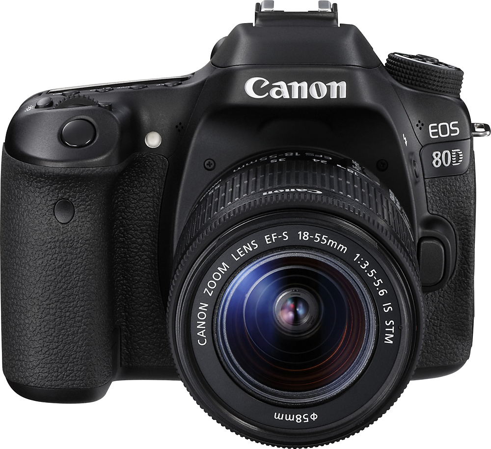 Best Buy: Canon EOS 80D DSLR 18-55mm IS STM Lens Black 1263C005