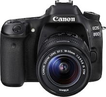 Canon - EOS 80D DSLR Camera with 18-55mm IS STM Lens - Black - Front_Zoom
