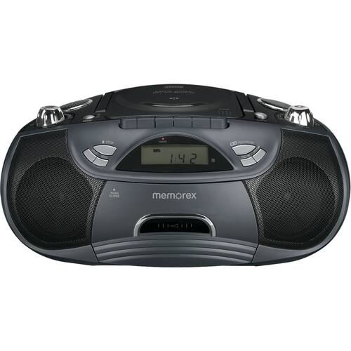 Memorex FlexBeats CD/Cassette Boombox Black MP3262 - Best Buy