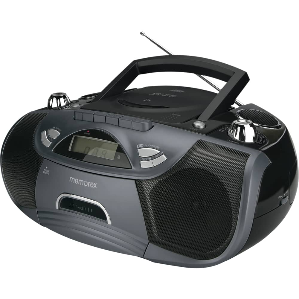 Customer Reviews: Memorex FlexBeats CD/Cassette Boombox Black MP3262 ...