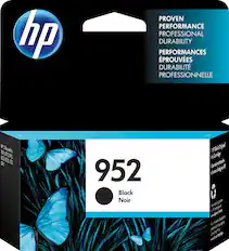 Front. HP - 952 Standard Capacity Ink Cartridge - Black.