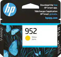 Front. HP - 952 Standard Capacity Ink Cartridge - Yellow.
