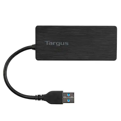 Front. Targus - USB 3.0 4-Port Hub - Black.