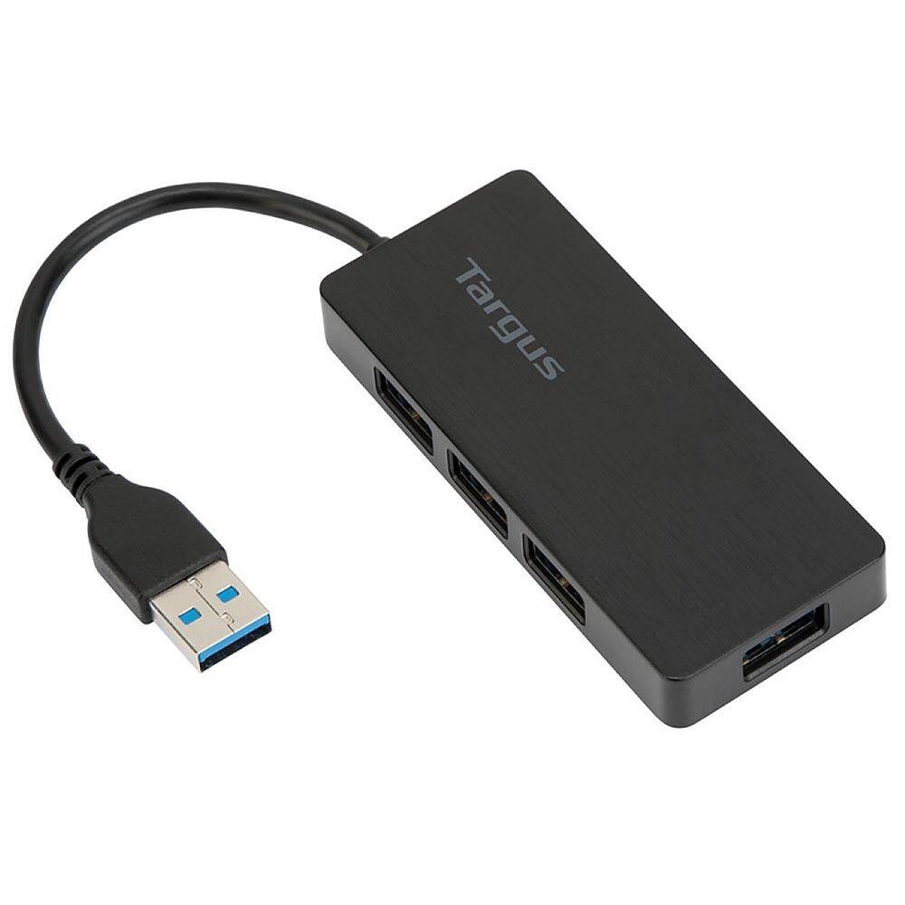 Left. Targus - USB 3.0 4-Port Hub - Black.