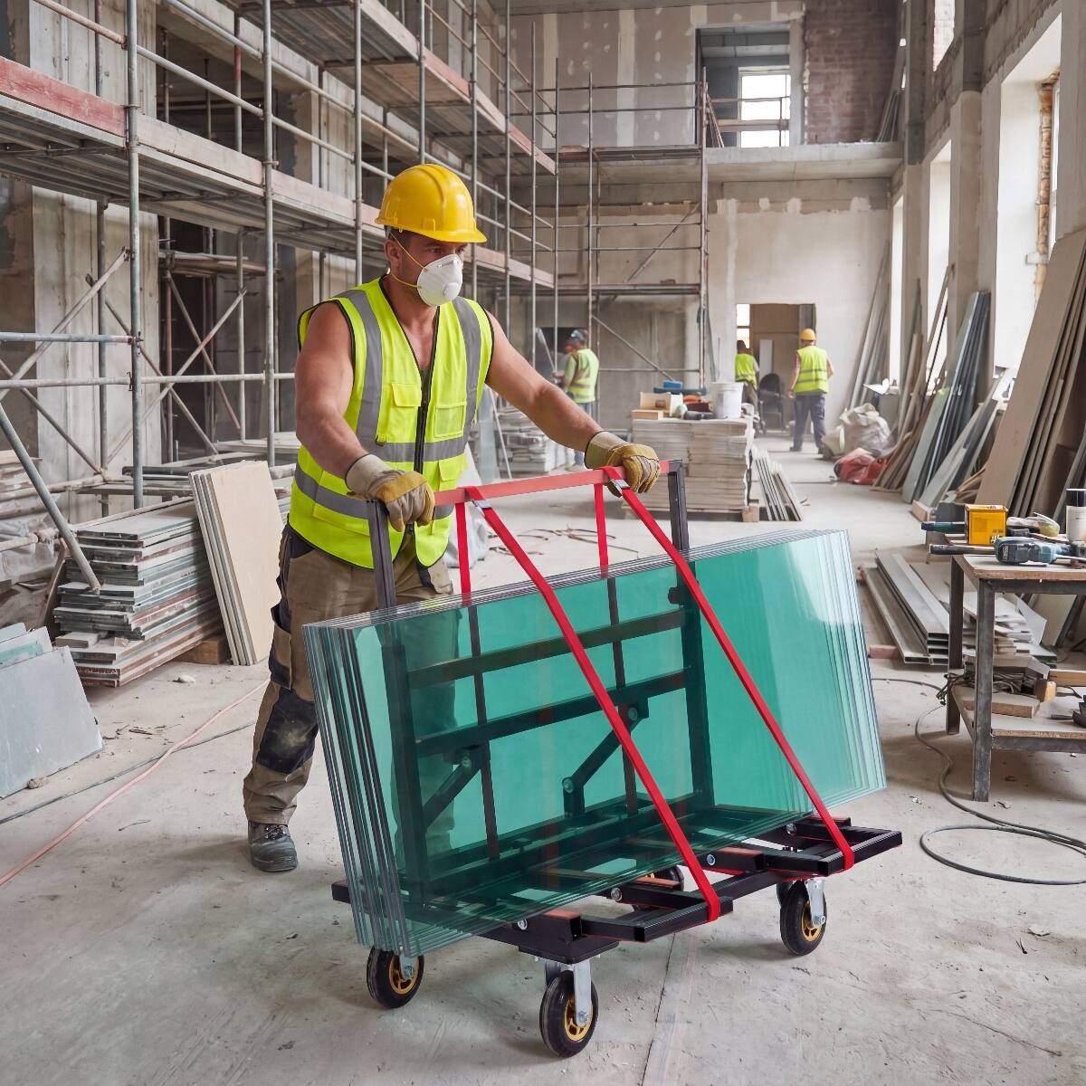 Ropilly Folding Drywall Dolly Steel Panel Cart with 2000 lb Load ...