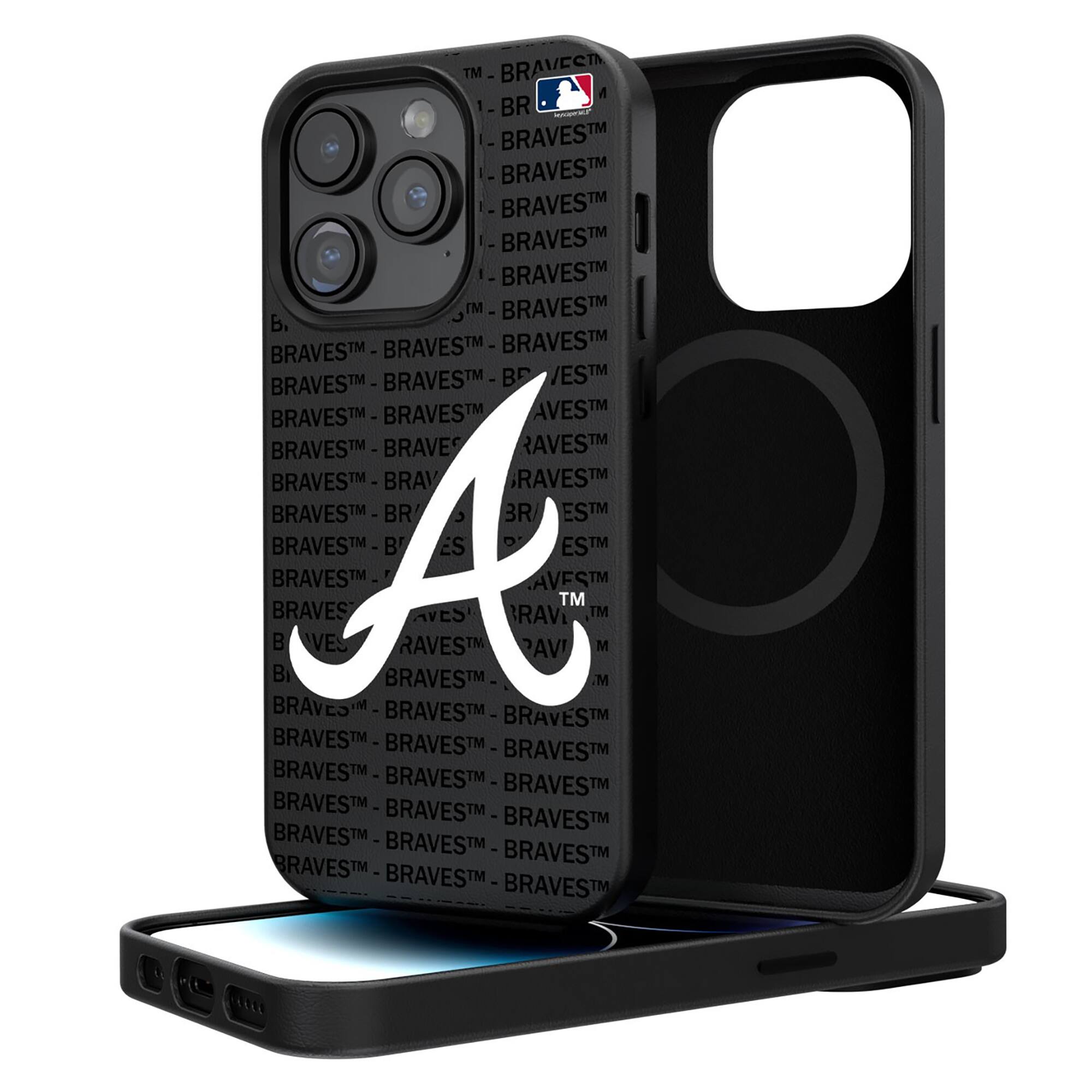 Keyscaper - MLB - Atlanta Braves Primary Logo iPhone Magnetic Bump Case - 16 Pro - Black price history on PriceWatchPro