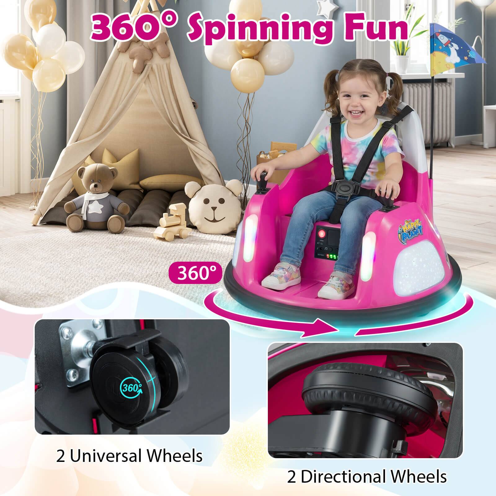 360° Spinning Fun  
HAPPY PLANT  
360°  
2 Universal Wheels  
2 Directional Wheels