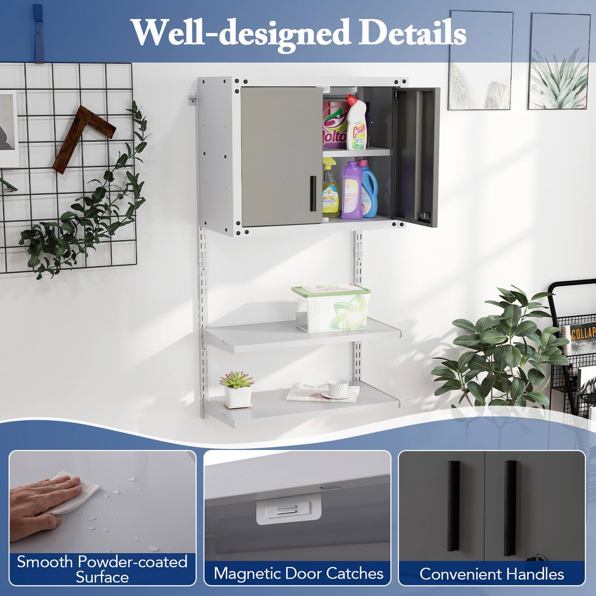 Well-designed Details

Smooth Powder-coated Surface

Magnetic Door Catches

Convenient Handles