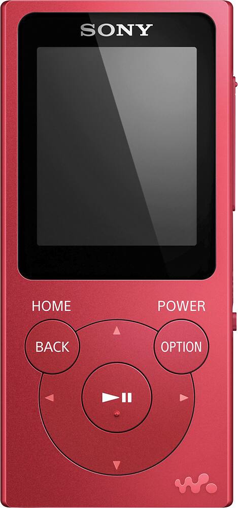 Left. Sony - Walkman NW-E395 16GB* MP3 Player - Red.