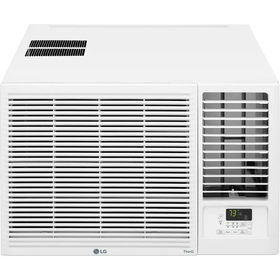 The text on the image reads "83 - - Pa - - - - - See LG ThinQ." This text is likely a reference to the LG ThinQ smart air conditioner, which is designed to be energy-efficient and environmentally friendly. The "83" could be a model number or a reference to the unit's efficiency rating. The "Pa" could be a reference to the unit's cooling capacity or a specific feature of the air conditioner.