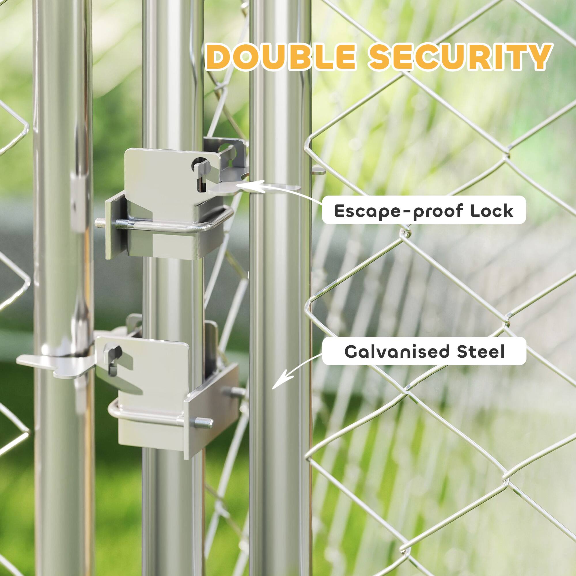 DOUBLE SECURITY

Escape-proof Lock

Galvanised Steel