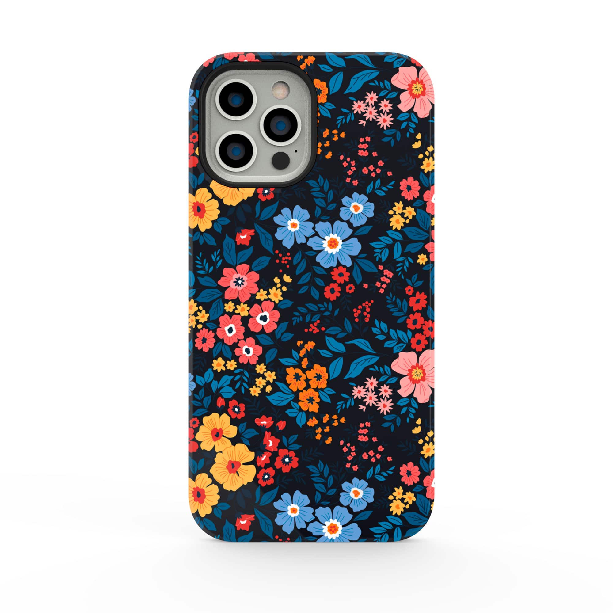 Alt View 1. ArtsCase - StrongFit Designers Case for Apple  iPhone 13 Pro Max - Blue Small Flowes.