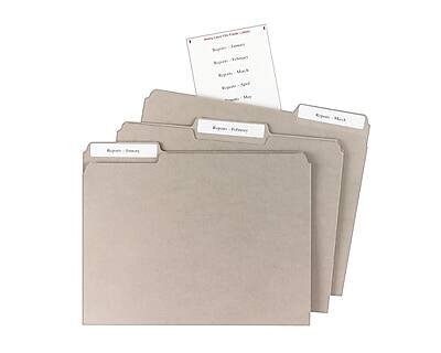 Alt View 1. Avery - Mini-Sheets Laser/Inkjet File Folder Labels, 2/3" x 3-7/16", 300 Labels/Pack - White.