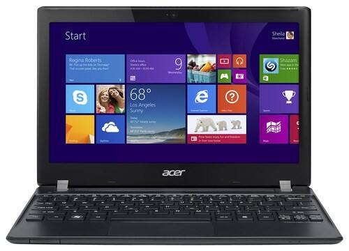 Front Standard. Acer - TravelMate 11.6" Laptop - 4GB Memory - 320GB Hard Drive - Black.