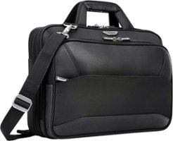 Targus - Mobile ViP Topload  Laptop Briefcase for 16" Laptop - Black - Front_Zoom