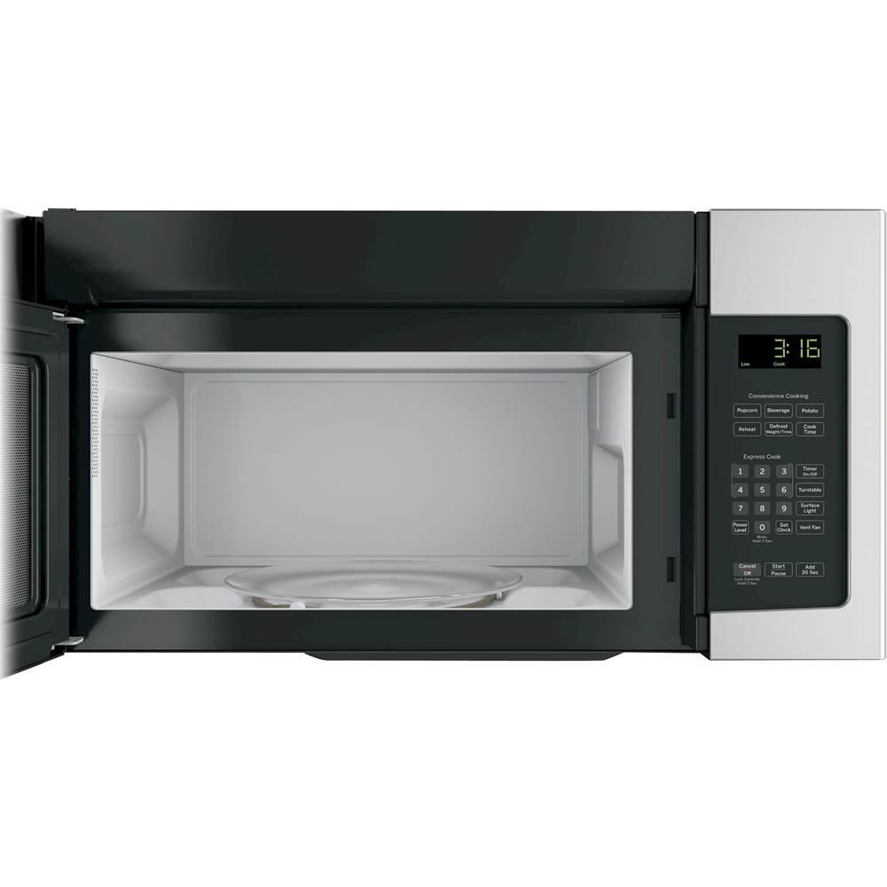 Alt View 13. GE - 1.6 Cu. Ft. Over-the-Range Microwave - Stainless Steel.