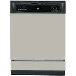 GE - 24" Built-In Dishwasher - Silver - Front_Standard
