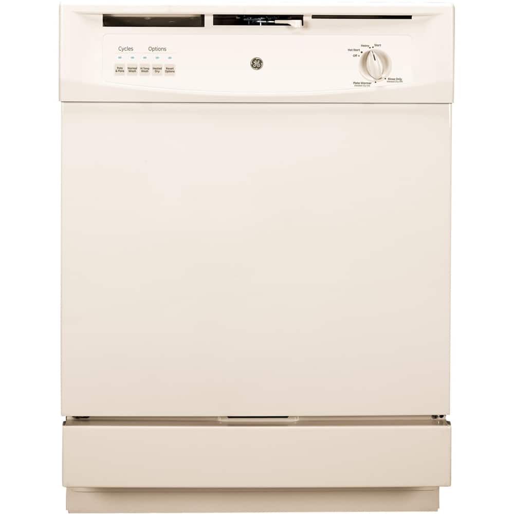 Front. GE - 24" Built-In Dishwasher - Bisque.