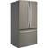 Angle. GE Profile - 23.1 Cu. Ft. French Door Counter-Depth Refrigerator with Internal Water Dispenser - Fingerprint resistant slate.