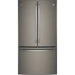 GE - 23.1 Cu. Ft. French Door Counter-Depth Refrigerator - Slate - Front_Standard