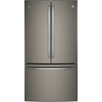 GE Profile - 23.1 Cu. Ft. French Door Counter-Depth Refrigerator with Internal Water Dispenser - Fingerprint resistant slate - Front_Zoom