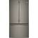 Front. GE Profile - 23.1 Cu. Ft. French Door Counter-Depth Refrigerator with Internal Water Dispenser - Fingerprint resistant slate.