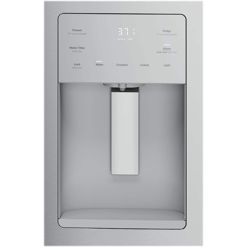 Alt View 11. GE - 23.6 Cu. Ft. French Door Refrigerator - Stainless Steel.