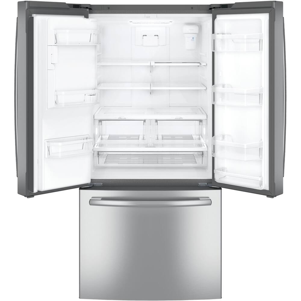 Alt View 12. GE - 23.6 Cu. Ft. French Door Refrigerator - Stainless Steel.