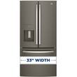 GE - 23.8 Cu. Ft. French Door Refrigerator - Slate - Larger Front