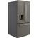 Left. GE - 23.7 Cu. Ft. French Door Refrigerator - Slate.