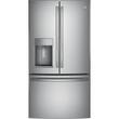 GE - 25.8 Cu. Ft. French Door Refrigerator - Stainless steel - Larger Front