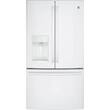 GE - 27.8 Cu. Ft. French Door Refrigerator - High gloss white - Larger Front