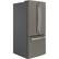 Left. GE - 20.8 Cu. Ft. French Door Refrigerator - Slate.