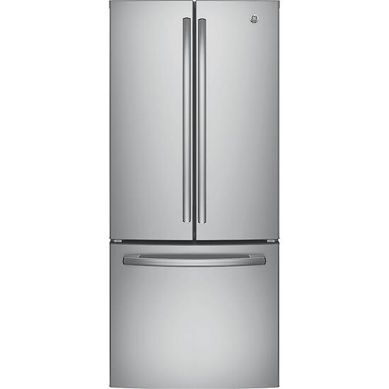 Ge 20 8 Cu Ft French Door Refrigerator Stainless Steel Gne21fskss Best Buy