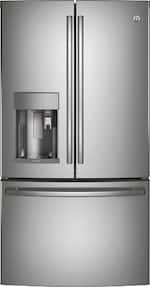 GE - Profile Series 27.8 Cu. Ft. French Door Refrigerator with Keurig Brewing System - Stainless steel - Front_Standard
