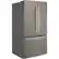 Angle. GE - 28.7 Cu. Ft. French Door Refrigerator with LED Lighting - Fingerprint resistant slate.