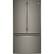 Front. GE - 28.7 Cu. Ft. French Door Refrigerator with LED Lighting - Fingerprint resistant slate.