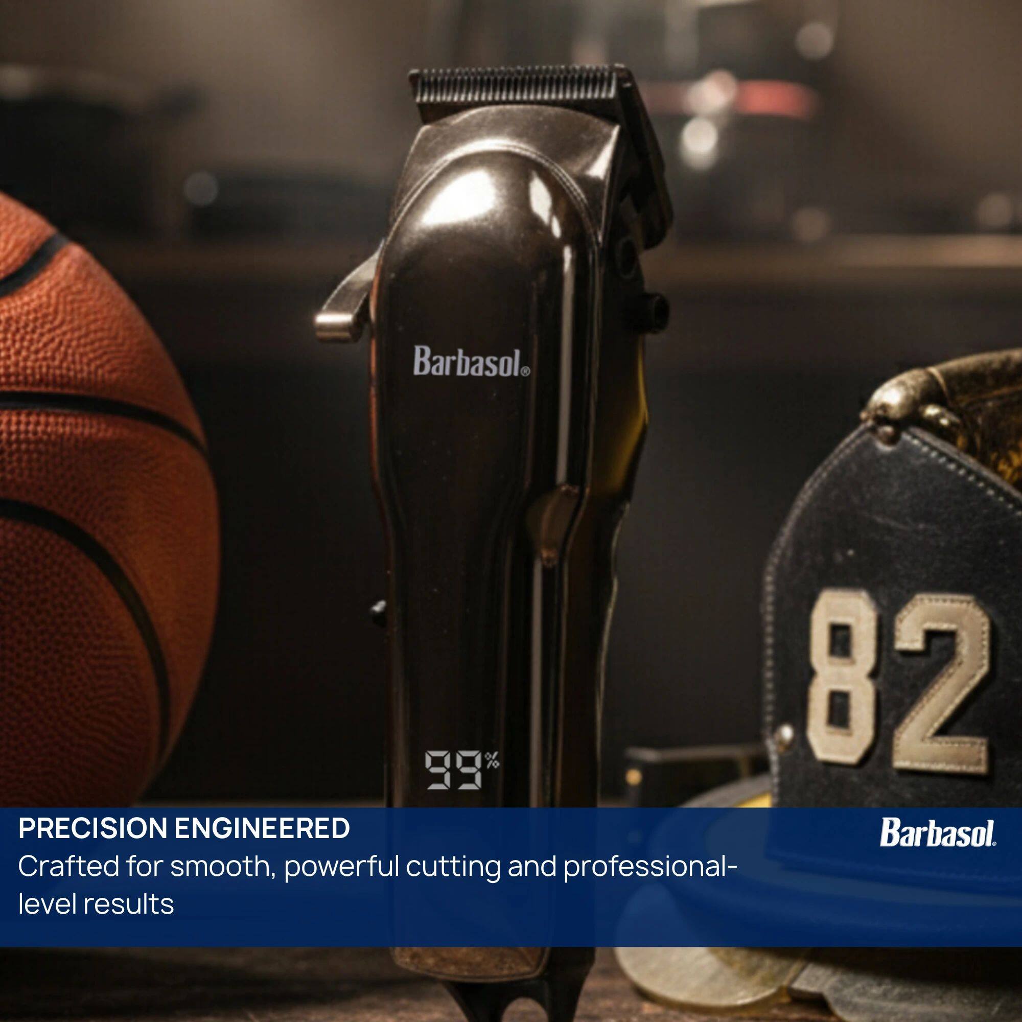 Barbasol 39% 82 PRECISION ENGINEERED Barbasol. Crafted for smooth, powerful cutting and professional-level results